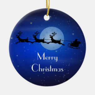 Adorno De Cerámica Navidad personalizado Santa