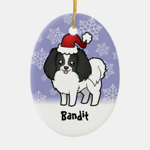 Adorno De Cerámica Navidad Phalene/japoneses Chin