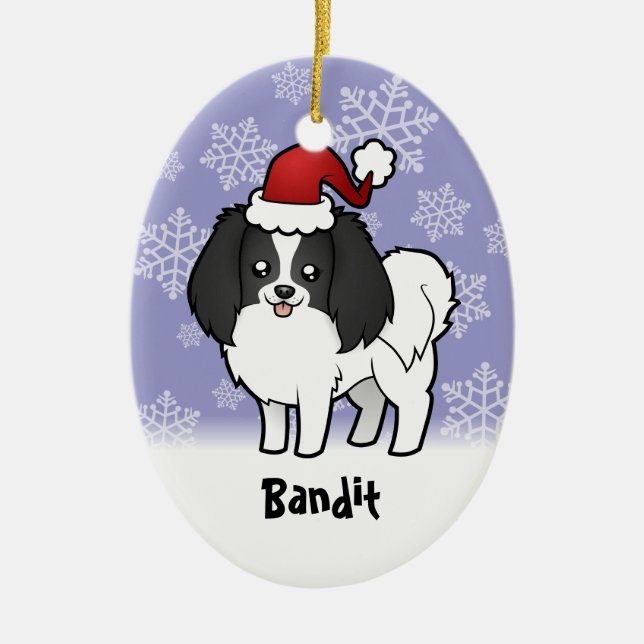 Adorno De Cerámica Navidad Phalene/japoneses Chin (Frente)