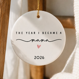 Adorno De Cerámica Navidad Próximo Bebé Personalizado