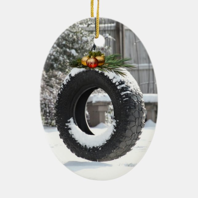 Adorno De Cerámica Navidad rural (Atrás)