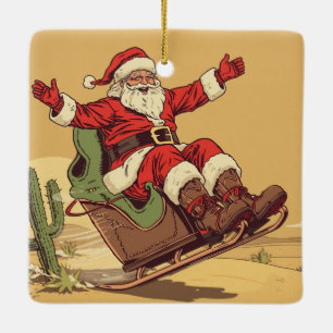 Adorno De Cerámica Navidad vintage del suroeste