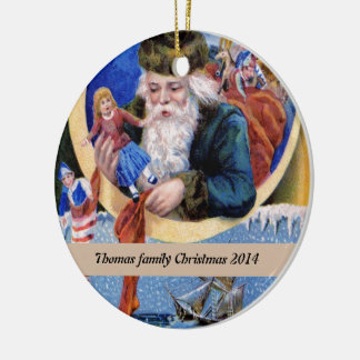 Adorno De Cerámica Navidad vintage Retro Xmas personalizado