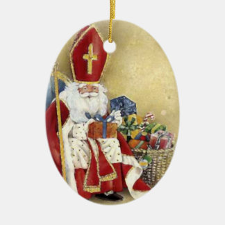 Adorno De Cerámica Navidad vintage San Nicolás Santa Claus