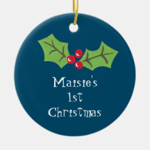 Navidades 1.ª Holly y Berries personalizados