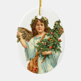 Adorno De Cerámica Navidades a la antigua, Ángel