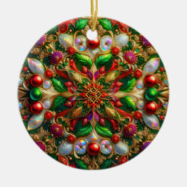Adorno De Cerámica NAVIDADES Abalone Rojo Amarillo Verde 3D