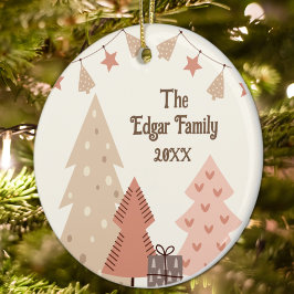 Adorno De Cerámica Navidades acogedores quieren Personalizable Boho