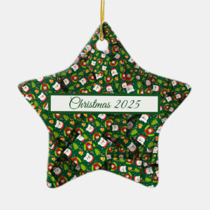 Adorno De Cerámica Navidades Adorables [3D] Osos Sueros Y Árboles