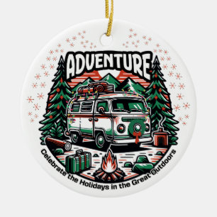 Adorno De Cerámica Navidades Adventure Camper Van