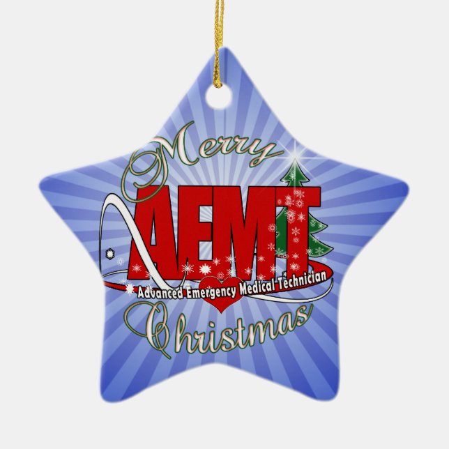 Adorno De Cerámica NAVIDADES AEMT Advanced Emergency Medical Tech (Frente)