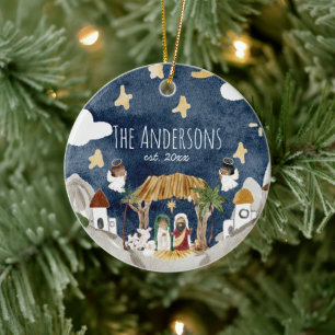 Adorno De Cerámica Navidades afroamericanos de natividad negra