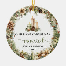 Navidades agradables de color verde pastel y beige