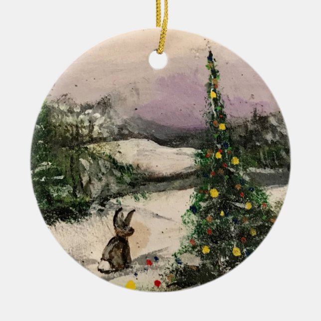 Adorno De Cerámica ¡Navidades amordazados! (Frente)