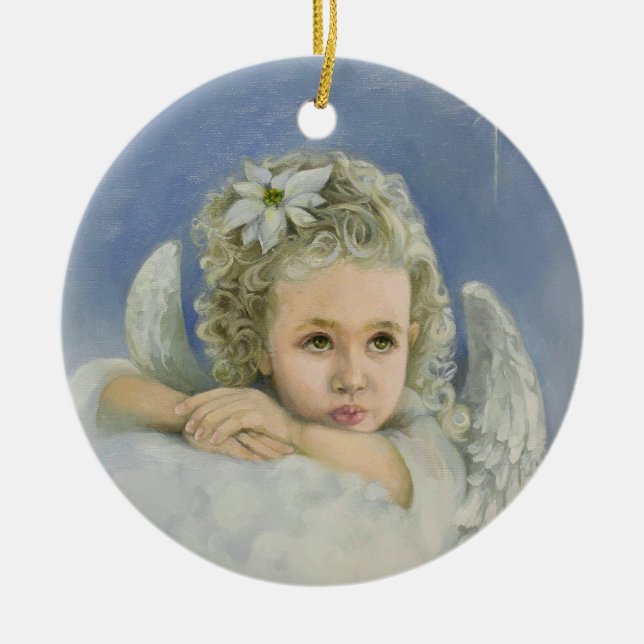 Adorno De Cerámica Navidades Angel (Frente)