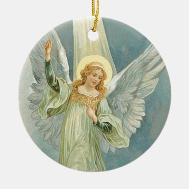 Adorno De Cerámica Navidades Angel (Frente)