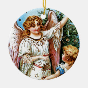 Adorno De Cerámica Navidades Angel