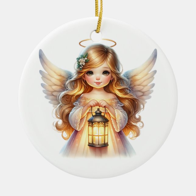Adorno De Cerámica Navidades Angel (Frente)