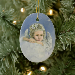 Adorno De Cerámica Navidades Angel