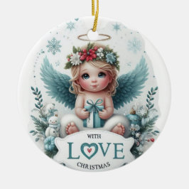Adorno De Cerámica Navidades Angel baby Ornament
