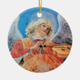 Adorno De Cerámica NAVIDADES ANGEL Blue Sapphire