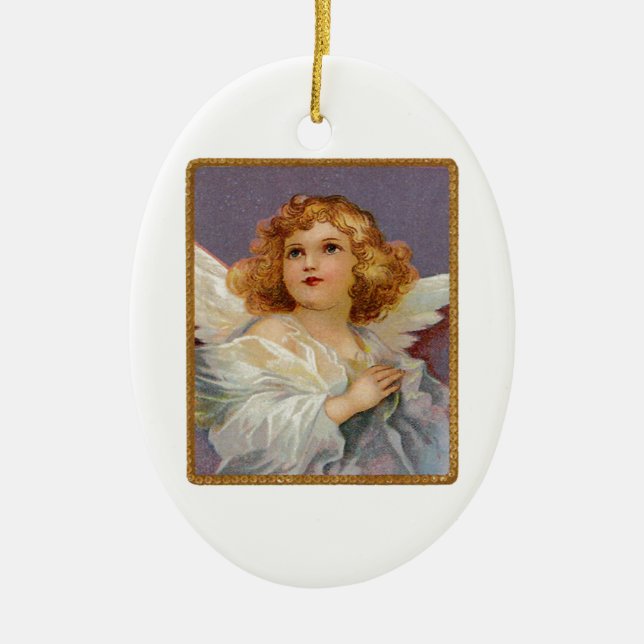 Adorno De Cerámica Navidades Ángel Ornament (Frente)