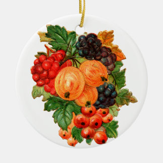 Adorno De Cerámica Navidades anticuados, frutas