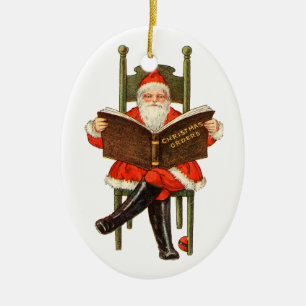 Adorno De Cerámica Navidades anticuados, Santa