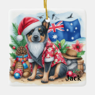 Adorno De Cerámica Navidades australianos de ganado bovino