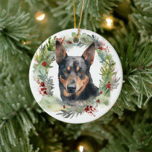 Adorno De Cerámica Navidades australianos de Kelpie escribieron un po