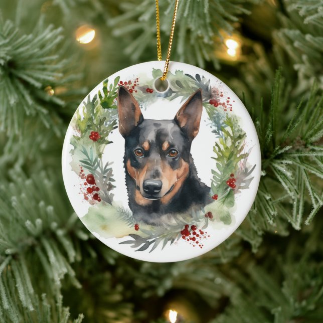 Adorno De Cerámica Navidades australianos de Kelpie escribieron un po (Árbol)