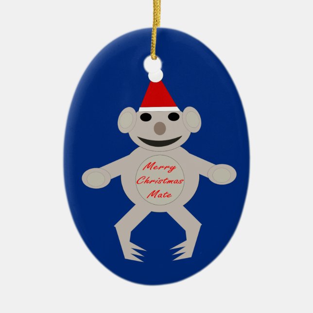 Adorno De Cerámica Navidades australianos Koala Bear Ornament (Frente)