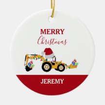 Navidades Backhoe Constructor Personalizado de Cam