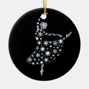Adorno De Cerámica Navidades bailarina bailarina bailarina de Snowfla