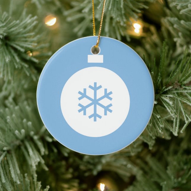 Adorno De Cerámica Navidades Ball Blue Ceramic Ornament (Árbol)