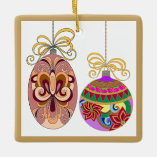 Adorno De Cerámica Navidades Baubles