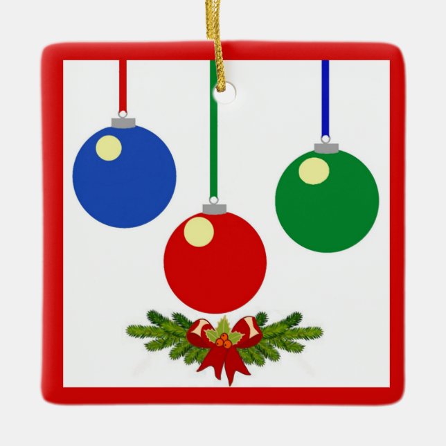 Adorno De Cerámica Navidades Baubles 2 (Anverso)