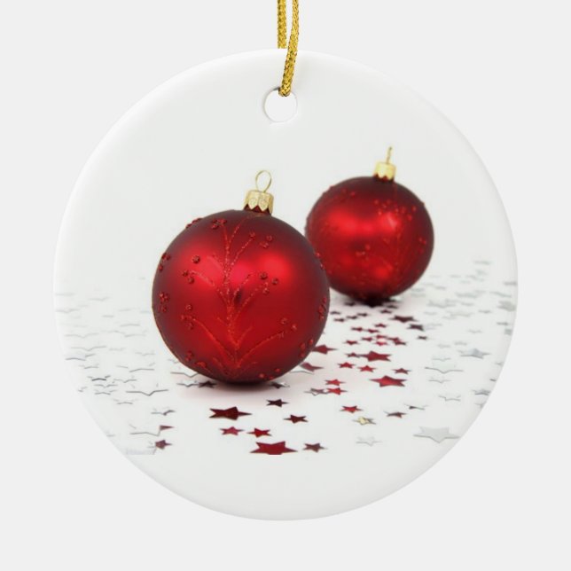 Adorno De Cerámica Navidades Baubles Ornament (Frente)