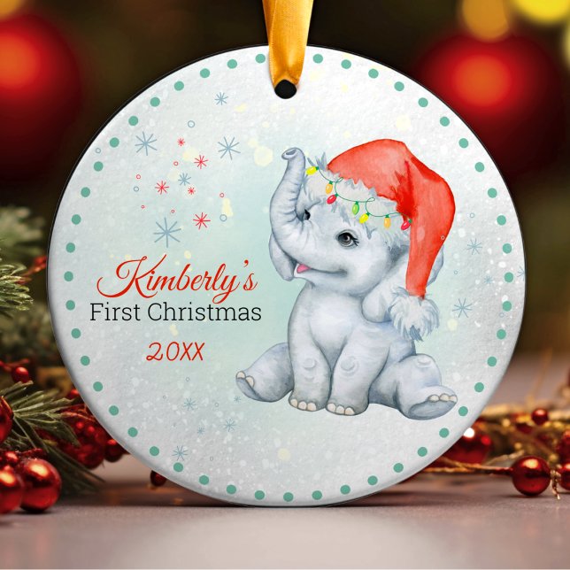 Adorno De Cerámica Navidades bebés  bebé elefante chica (Subido por el creador)
