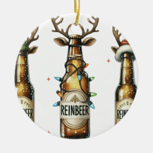 Adorno De Cerámica Navidades Beer Ornament