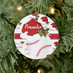 Adorno De Cerámica Navidades ⚾ Béisbol