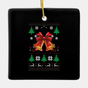 Adorno De Cerámica Navidades Bell Ugly Navidades