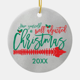 Adorno De Cerámica Navidades bien ajustados Quiropráctico