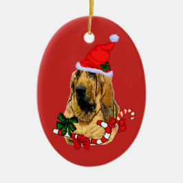 Adorno De Cerámica Navidades Bloodhound