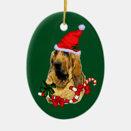Adorno De Cerámica Navidades Bloodhound