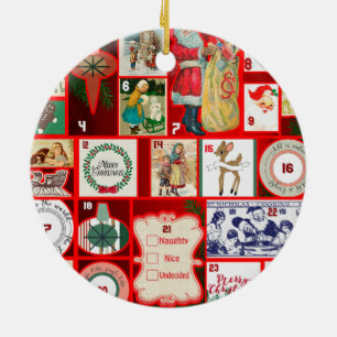 Adorno De Cerámica Navidades bloquean cuadrados de Ilustracion