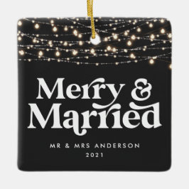 Adorno De Cerámica Navidades bodas casados y merry