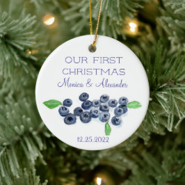 Adorno De Cerámica Navidades Bodas de Blueberries Fruits