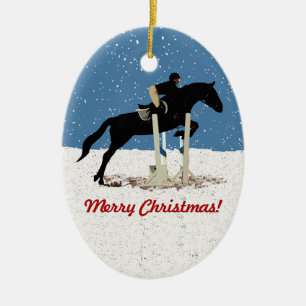 Adorno De Cerámica Navidades Bonitos juegan a caballo
