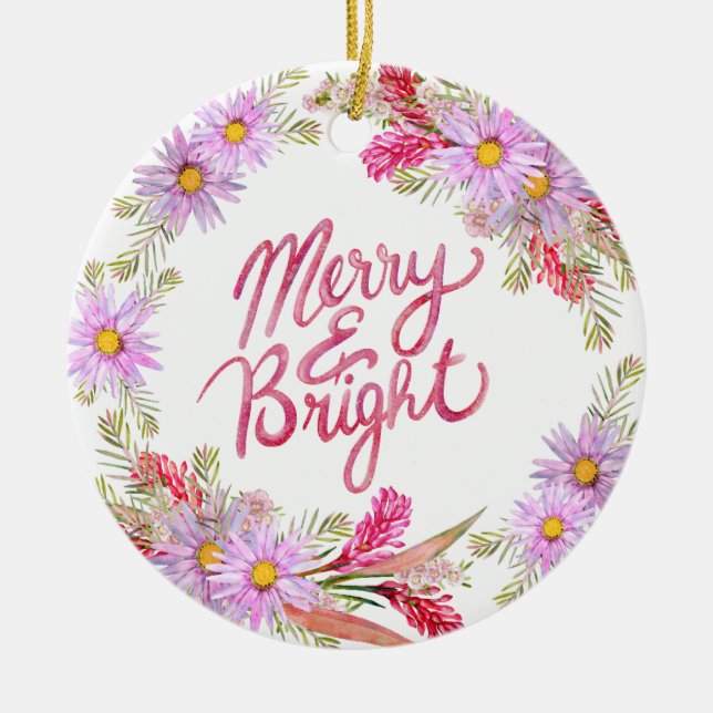 Adorno De Cerámica Navidades botánicos de Australia (Frente)